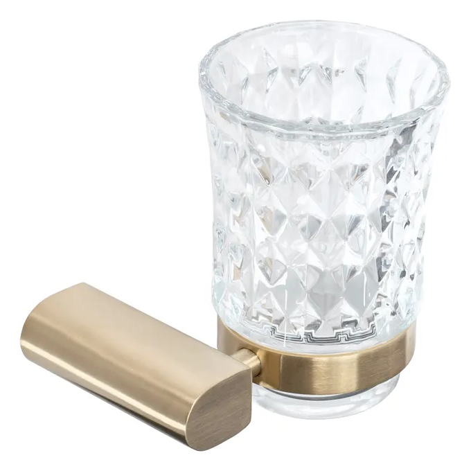 Склянка для зубних щіток Rea Brushed Gold REA-77040 (322224B, брашована золота, настінна), Колір виробника: золото брошене (матове), фото , изображение 3