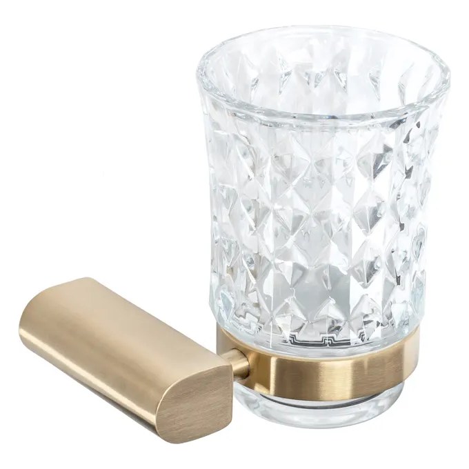 Склянка для зубних щіток Rea Brushed Gold REA-77040 (322224B, брашована золота, настінна), Колір виробника: золото брошене (матове), фото , изображение 5