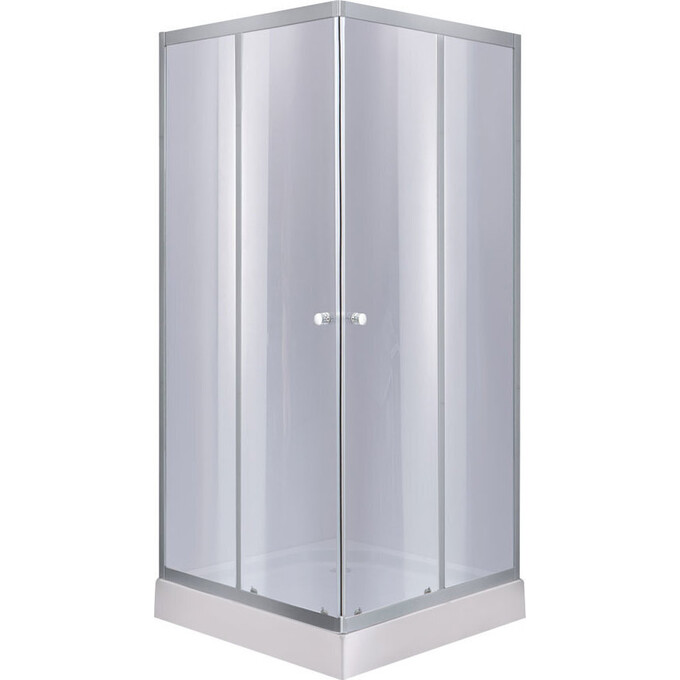 Набор Lidz LWASC8080SLGSET: душевая кабина Wawel LWASC8080SATLOWGR2 + поддон Kapielka LKAST808014, фото 