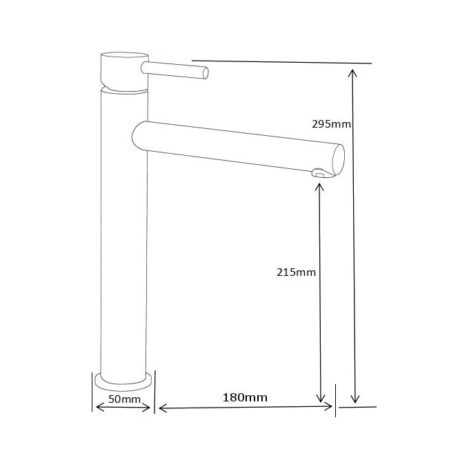 Змішувач для умивальника Mexen Elba Black MEX-74110-70 (чорний, високий), Колір виробника: чорний, фото , изображение 2