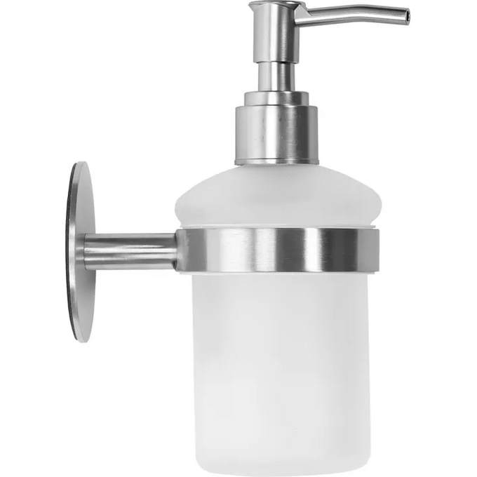 Дозатор для рідкого мила Rea Nickel Brushed REA-77075 (322217, брашований нікель, настінний), Колір виробника: брашований нікель, фото , изображение 2