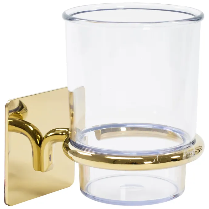 Склянка для зубних щіток Rea Gold REA-77063 (322189, золота, настінна), Колір виробника: золото, фото , изображение 2