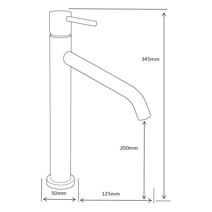 Смеситель для умывальника Mexen Rumba Grafit MEX-73500-66 (графитовый, высокий), Цвет производителя: графит, фото 2