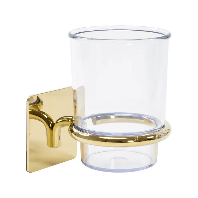 Склянка для зубних щіток Rea Gold REA-77063 (322189, золота, настінна), Колір виробника: золото, фото , изображение 3