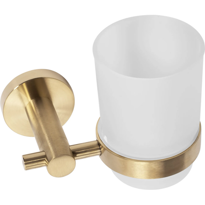 Склянка для зубних щіток Rea Brushed Gold REA-77087 (322233, брашована золота, настінна), Колір виробника: золото брошене (матове), фото , изображение 3