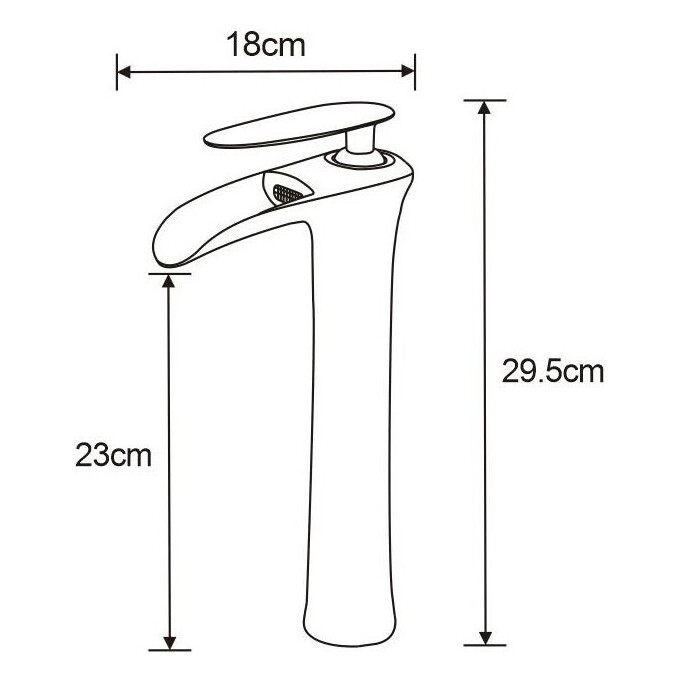 Смеситель для умывальника Mexen Lyra Gold MEX-745310-50 (золотой, высокий, с каскадным изливом), Цвет производителя: золото, фото 2