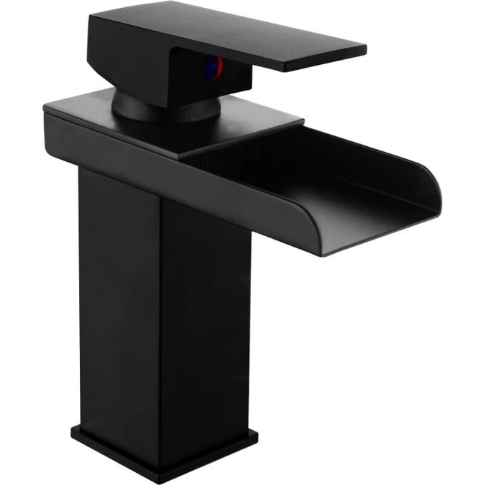 Змішувач для умивальника Mexen Hydra Black MEX-744900-70 (чорний, з каскадним виливом), Колір виробника: чорний, фото 