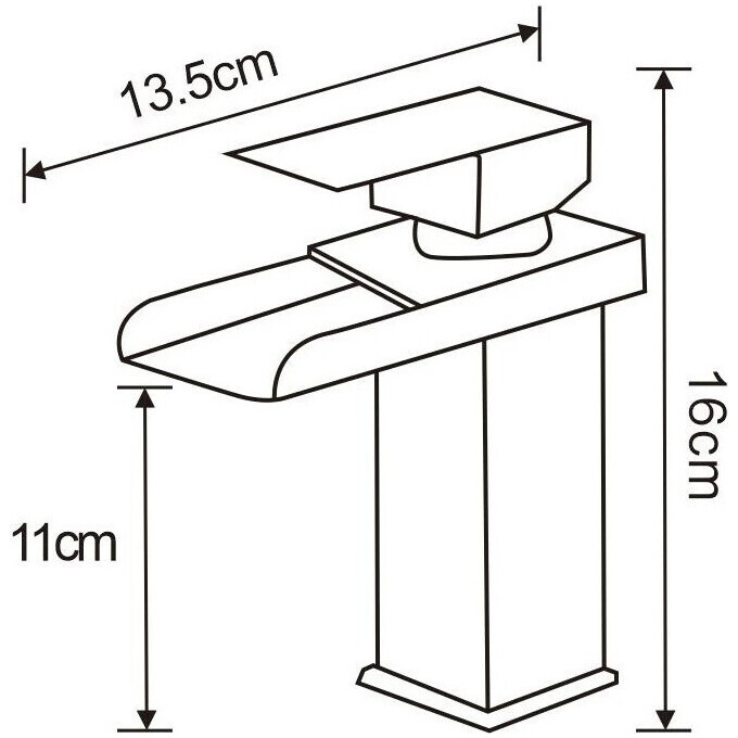 Змішувач для умивальника Mexen Hydra Black MEX-744900-70 (чорний, з каскадним виливом), Колір виробника: чорний, фото , изображение 2