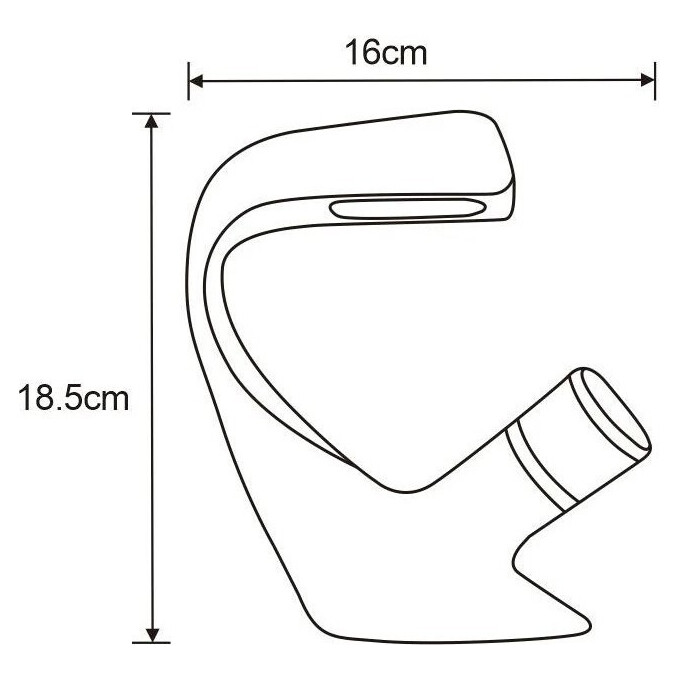 Смеситель для умывальника Mexen Cardo Black MEX-747200-70 (черный, с каскадным изливом), Цвет производителя: черный, фото 2