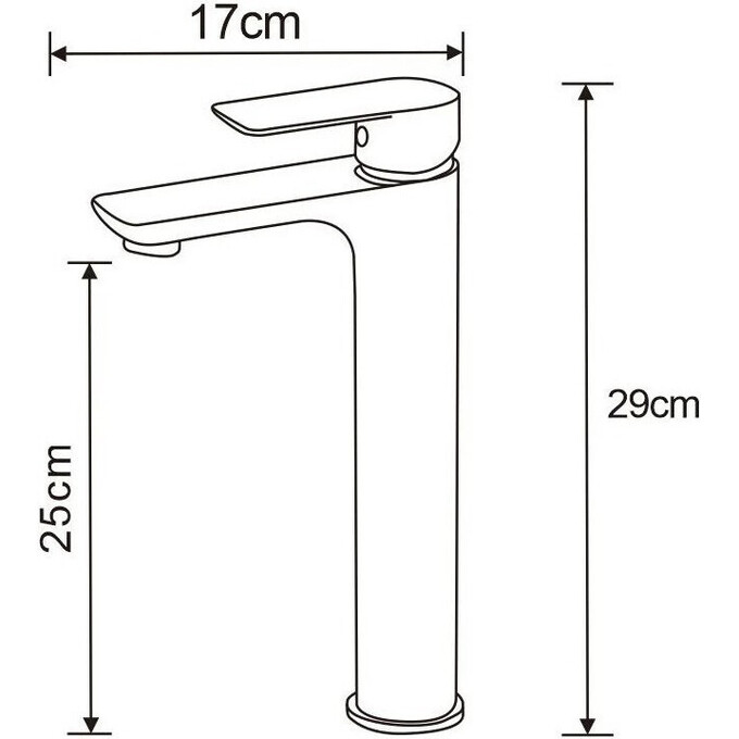 Змішувач для умивальника Mexen Alfa Black/Chrome MEX-745710-71 (чорний/хром, високий), Колір виробника: чорний, хром, фото , изображение 2