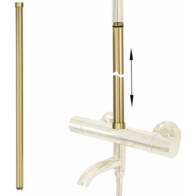 Подовжувач для душового гарнітура Rea Brushed Gold REA-K6652 (615 мм, золото, що брашує), Колір виробника: золото брошене (матове), фото 