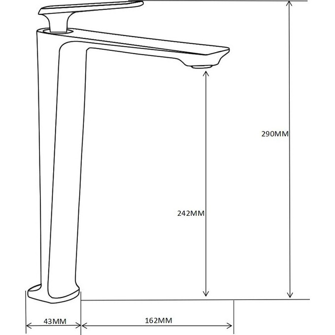 Змішувач для умивальника Mexen Ares Black MEX-744110-70 (чорний, високий), Колір виробника: чорний, фото , изображение 2