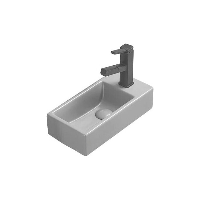 Раковина Mexen Inez 40 Grey Matt MEX-21484061L (40x20 см, серая матовая, левая чаша), Доступные размеры: 40 x 20 L, Цвет производителя: серый матовый, фото 