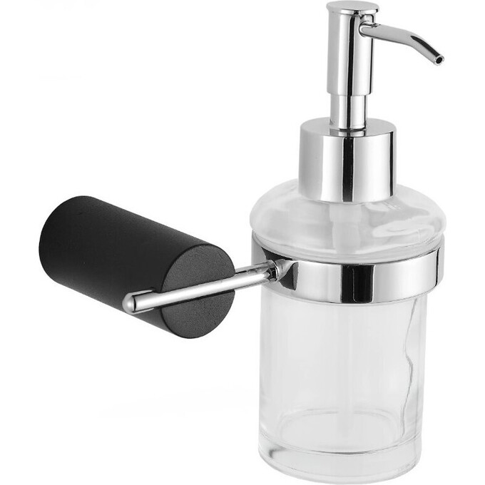 Дозатор для жидкого мыла Mexen Aron Black/Chrome MEX-70881388-07 (черный/хром, настенный), Цвет производителя: черный, хром, фото 