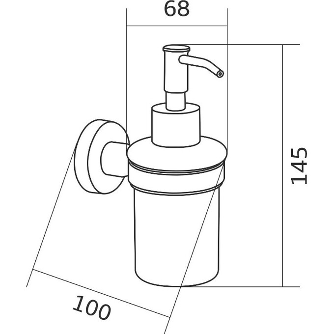 Дозатор для жидкого мыла Mexen Remo Black MEX-70507388-70 (черный, настенный), Цвет производителя: черный, фото 2