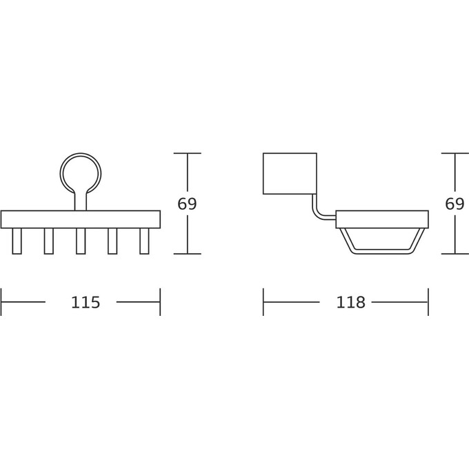 Мыльница Mexen Base Chrome MEX-7088251-00 (настенная), Цвет производителя: хром, фото 2