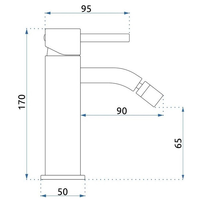 Смеситель для биде Rea Lungo Chrome REA-B0666, Цвет производителя: хром, фото 4