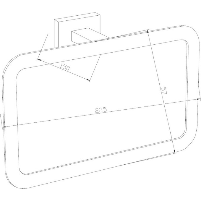 Рушникотримач Mexen Arno Black MEX-7020732-70 (чорний, кільце), Колір виробника: чорний, фото , изображение 2