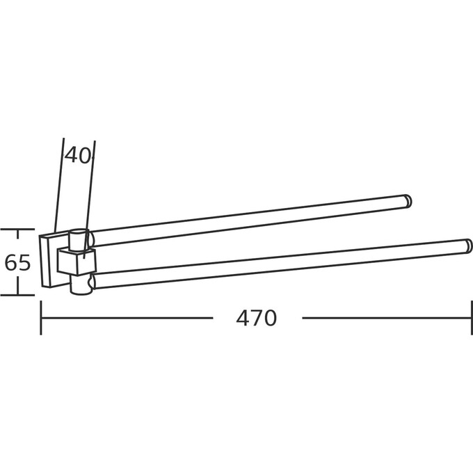 Рушникотримач Mexen Rufo Gold MEX-7050925-50 (золотий, подвійний, поворотний), Колір виробника: золото, фото , изображение 2