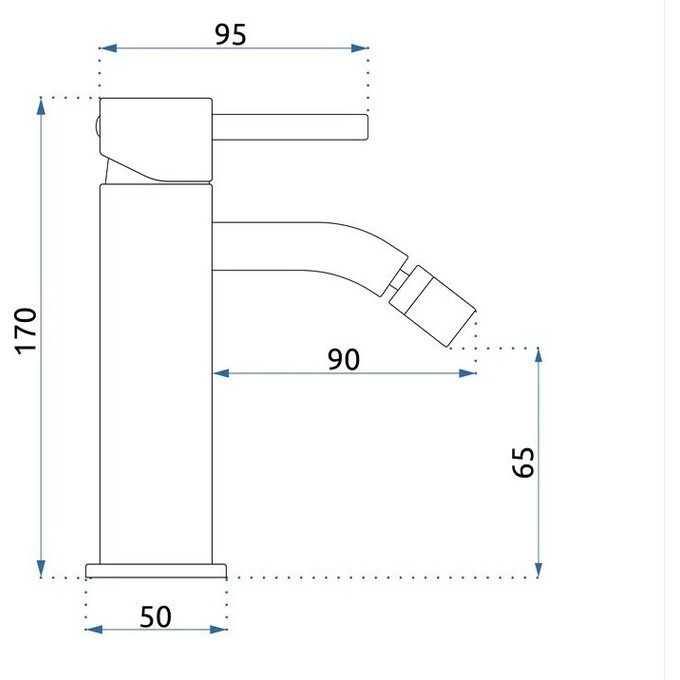 Змішувач для біде Rea Lungo Gold REA-B0668 (золотий), Колір виробника: золото, фото , изображение 4