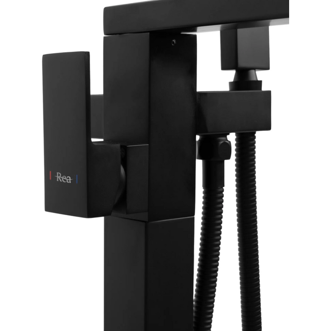 Змішувач для ванни Rea Tery Black REA-B5304 (чорний матовий, підлоговий), Колір виробника: чорний матовий, фото , изображение 3