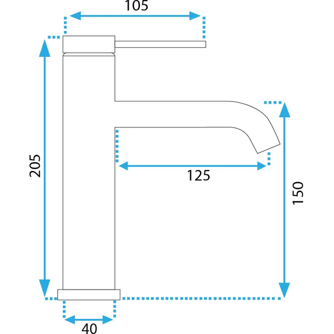 Змішувач для умивальника Rea Clif Brushed Gold REA-B5323 (брашоване золото), Колір виробника: золото брошене (матове), фото , изображение 5