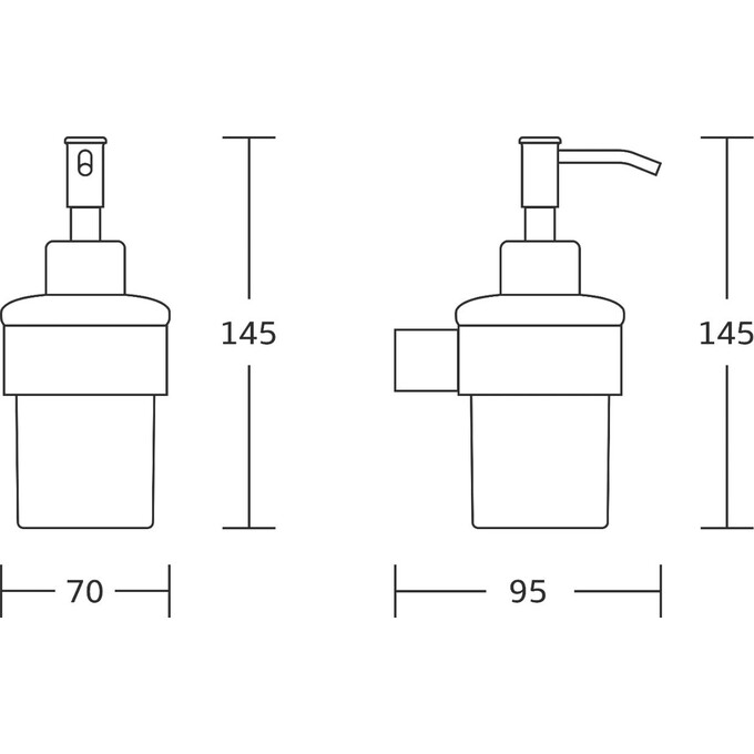 Дозатор для жидкого мыла Mexen Adox Chrome MEX-70182388-00 (настенный), Цвет производителя: хром, фото 2