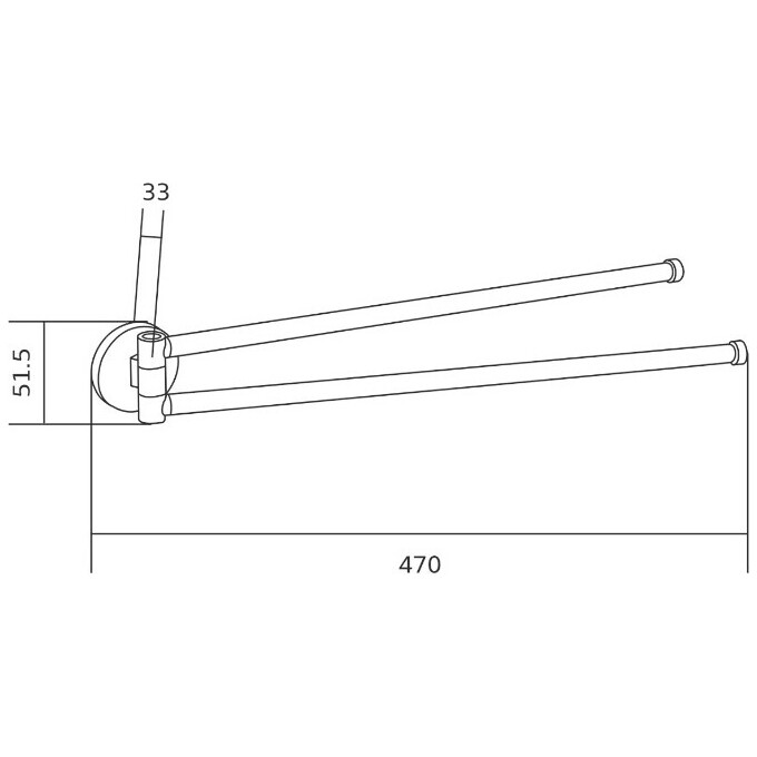 Полотенцедержатель Mexen Remo Gold MEX-70507255-50 (золотой, двойной, поворотный), Цвет производителя: золото, фото 2