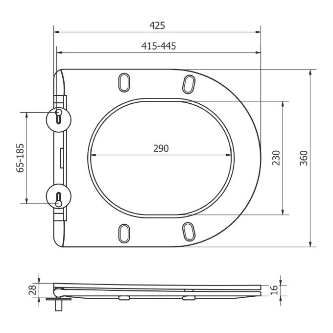 Сиденье для унитаза Mexen Sofia Slim Soft-Close White MEX-39030100 (с микролифтом), фото 2