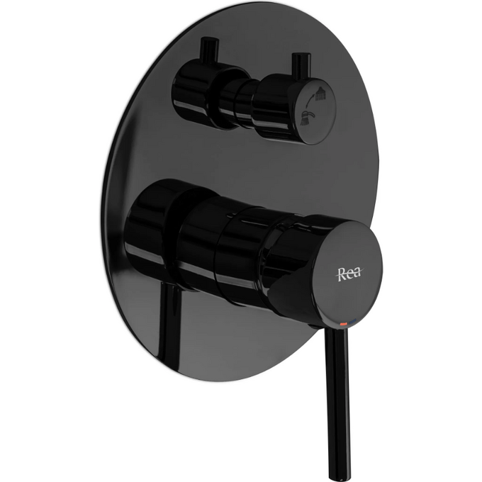 Душова система Rea Lungo Black Metallic REA-P4420 (чорний металік, прихованого монтажу), Колір виробника: чорний металік, фото , изображение 4