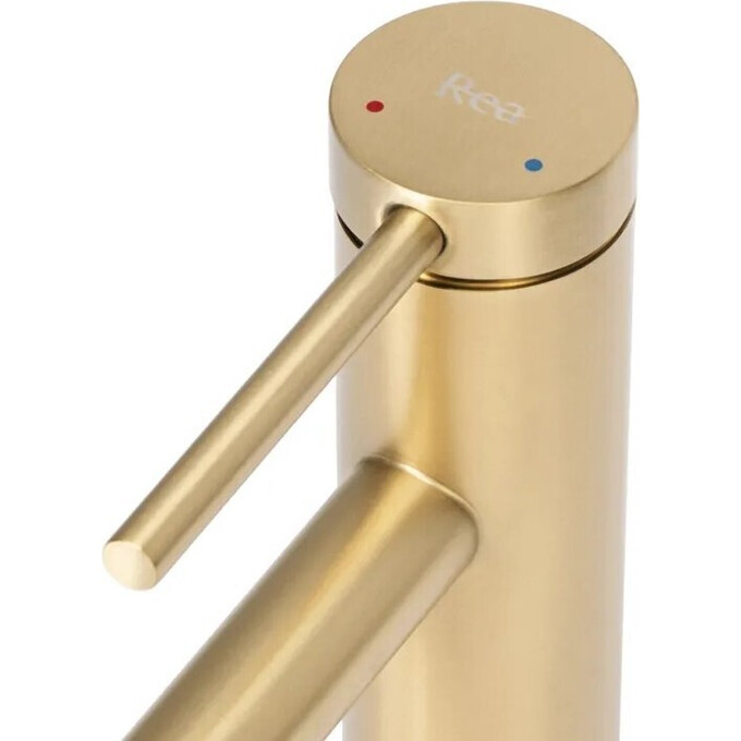 Змішувач для умивальника Rea Foss Brushed Gold REA-B5316 (брашоване золото), Колір виробника: золото брошене (матове), фото , изображение 5