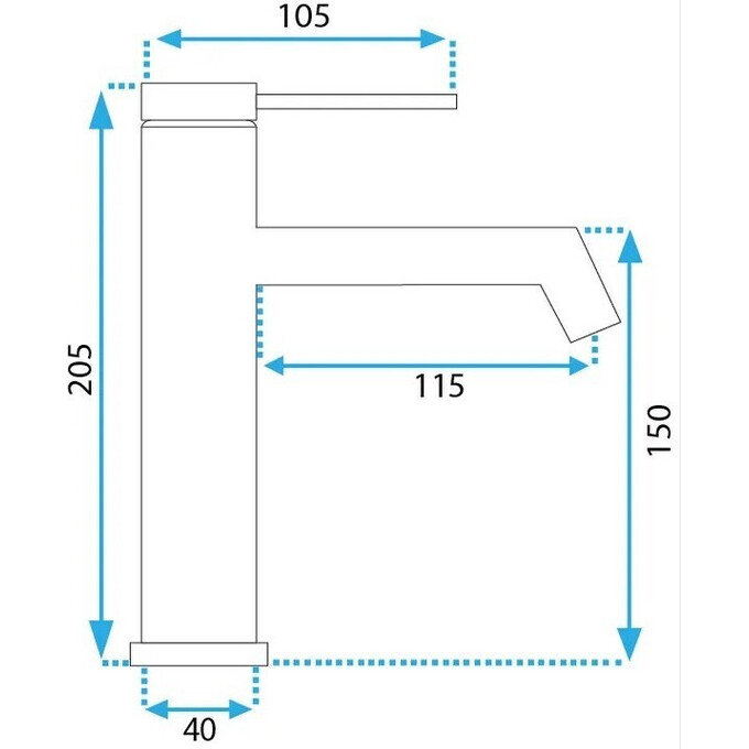 Змішувач для умивальника Rea Foss Brushed Gold REA-B5316 (брашоване золото), Колір виробника: золото брошене (матове), фото , изображение 6