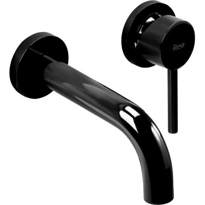 Змішувач прихованого монтажу для умивальника Rea Lungo Black Glossy REA-B4421 (чорний глянець, внутрішня частина в комплекті), Колір виробника: чорний глянець, фото 