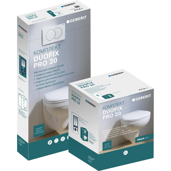 Комплект унитаз с инсталляцией 3 в 1 Geberit Duofix Pro 20 118.315.11.1: подвесной унитаз с сиденьем Kolo Idol + инсталляция Geberit Duofix Delta + клавиша смыва Geberit Delta01, фото 2