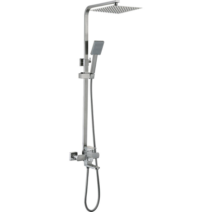 Душевая система Lidz Kubis Nickel 1005 (LDKUB1030NKS28538, никель, с изливом), фото 