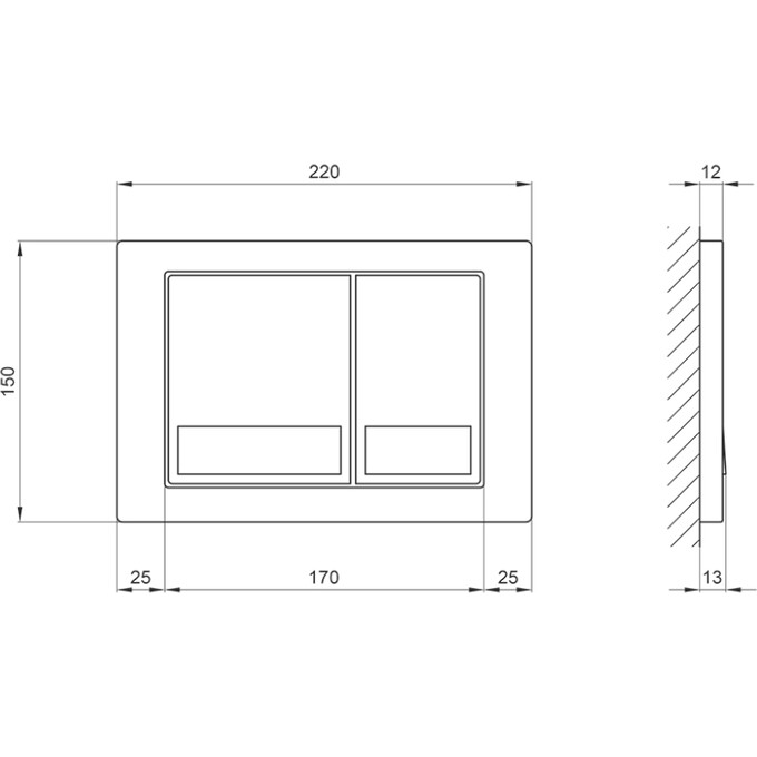 Комплект унитаз с инсталляцией 4 в 1 Qtap QT1433053EUQW45163: подвесной унитаз с сиденьем Scorpio QT14332380AW + инсталляция Nest ST QT0133M425 + клавиша смыва Nest QT0111M06029SAT + звукоизоляционная прокладка, Цвет производителя: сатин, фото 26