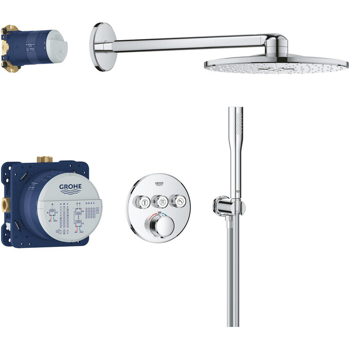Душова система з термостатом Grohe QuickFix Precision SmartControl 34874000 (прихованого монтажу), фото 