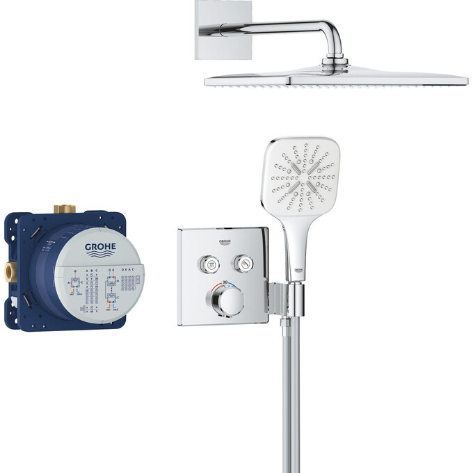 Душевая система с термостатом Grohe QuickFix Precision SmartControl 34876000 (скрытого монтажа), фото 12