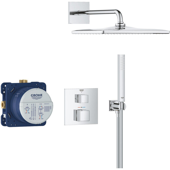 Душевая система с термостатом Grohe QuickFix Precision Cube 34879000 (скрытого монтажа), фото 8
