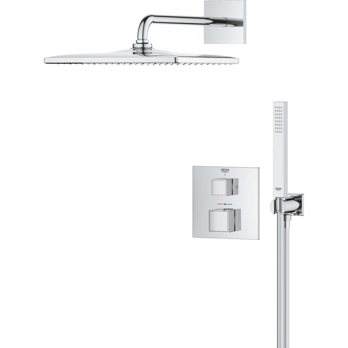 Душевая система с термостатом Grohe QuickFix Precision Cube 34879000 (скрытого монтажа), фото 9