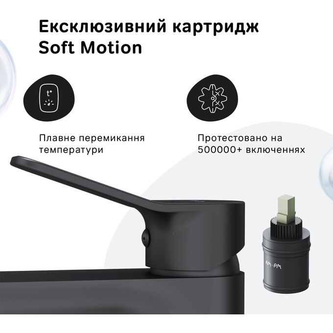 Змішувач для умивальника Am.Pm X-Joy F85A92022 (чорний матовий, високий), фото , изображение 11