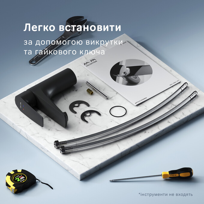 Смеситель для умывальника Am.Pm Gem F90E02122 (черный), фото 14