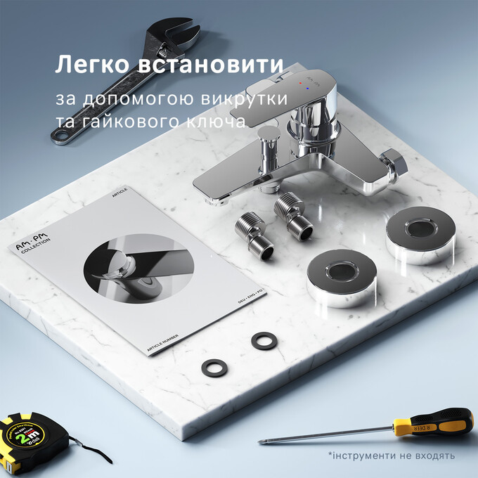 Смеситель для ванны Am.Pm Gem F90E10000, фото 17