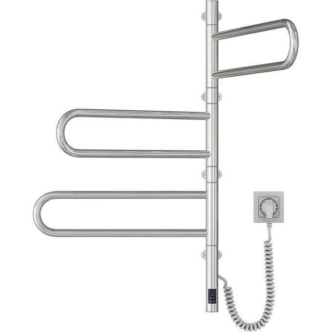 Электрический полотенцесушитель Navin Fouette Sensor 10-012033-4880 (480x800, сенсорный, с таймером), Доступные размеры: 480 x 800, Цвет производителя: хром, Подключение полотенцесушителя: универсальное, фото 3