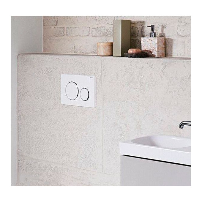 Смывная клавиша Geberit Sigma20 115.882.JT.1 (белый матовый/хром), Цвет производителя: белый матовый, хром, фото 2