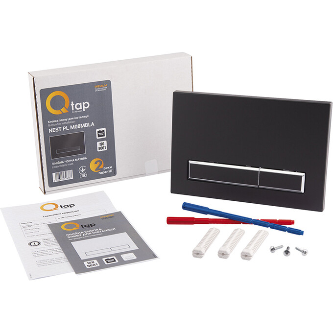 Комплект унитаз с инсталляцией 4 в 1 Qtap QT07335177W45139: подвесной унитаз с сиденьем Jay QT07335177W + инсталляция Nest ST QT0133M425 + клавиша смыва Nest QT0111M08V1091MB + звукоизоляционная прокладка, фото 13