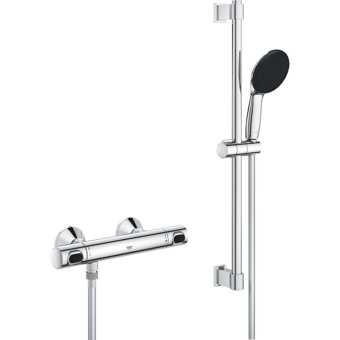 Смеситель для душа с термостатом Grohe QuickFix Precision Flow 34800001 (с душевым гарнитуром), фото 