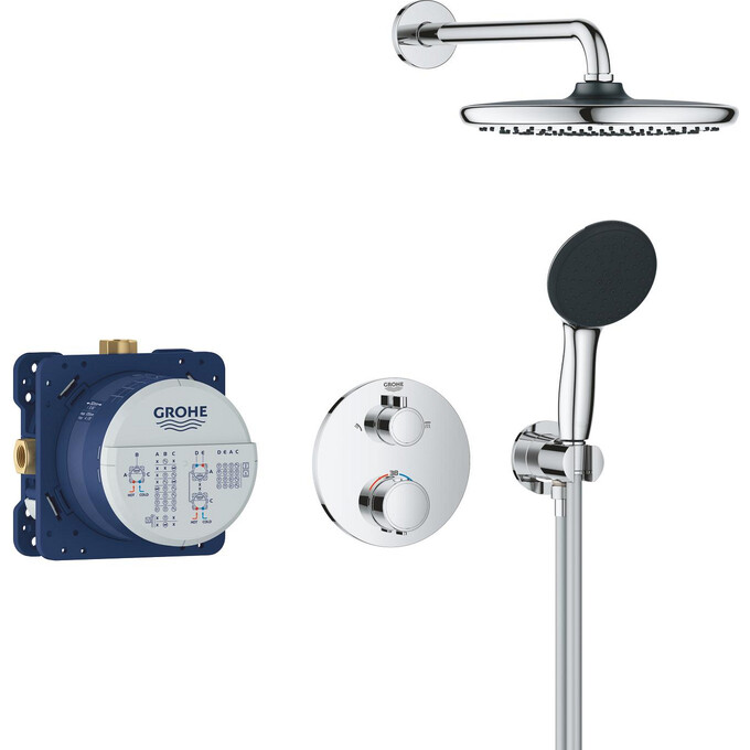 Душевая система с термостатом Grohe QuickFix Precision Thermostat 34883000 (скрытого монтажа), Цвет производителя: хром, фото 2
