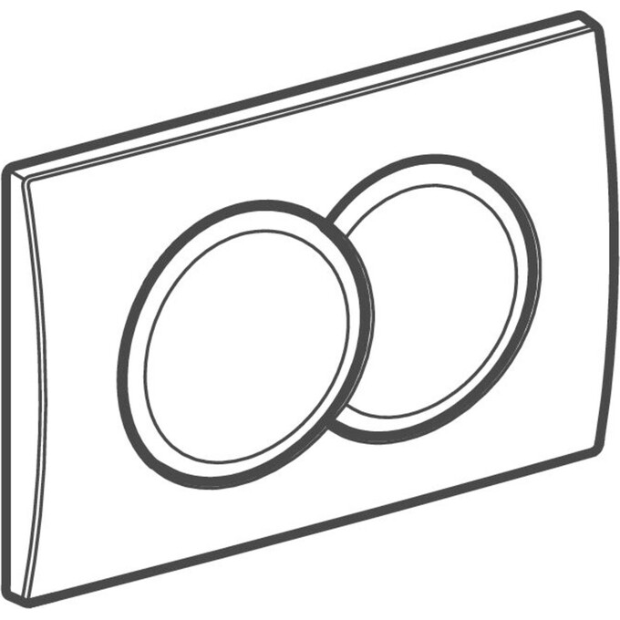 Змивна клавіша Geberit Delta01 115.107.46.1 (матовий хром), Колір виробника: сатин (хром матовий), фото , изображение 2