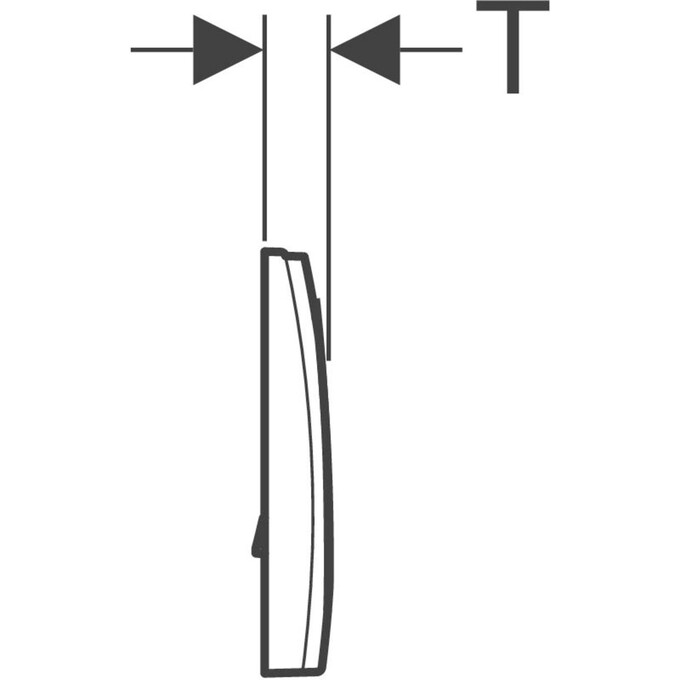 Смывная клавиша Geberit Delta15 115.109.46.1 (матовый хром, старт/стоп), Цвет производителя: сатин (хром матовый), фото 3